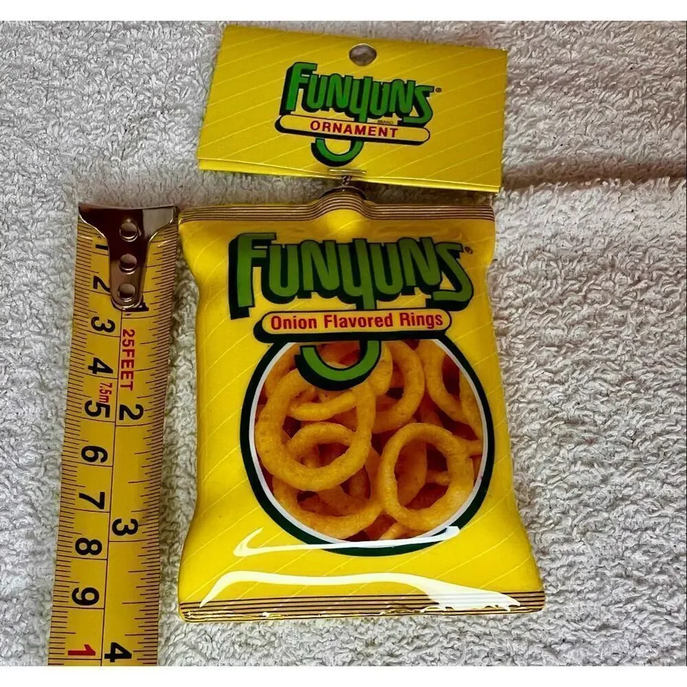 Funyuns Onion Flavored Rings Bag Faux Food Christmas Decoupage Ornament NWT